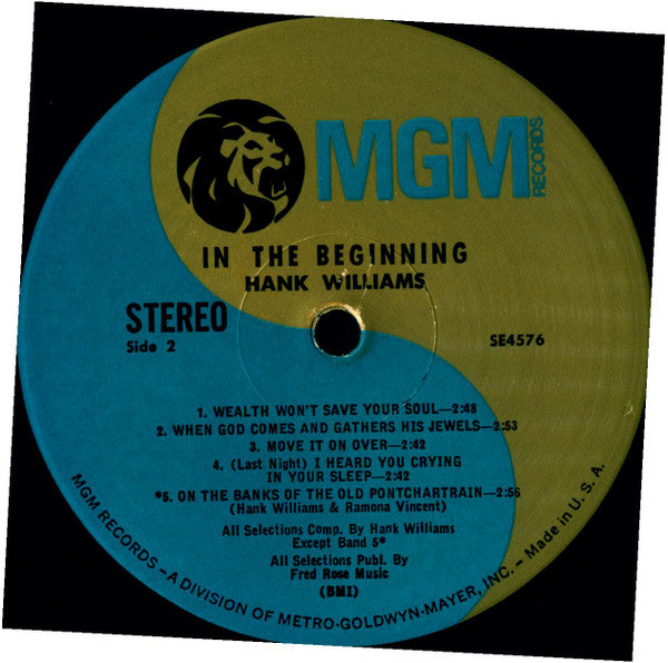Hank Williams - In The Beginning - LP