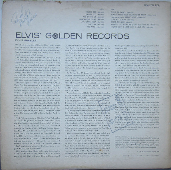 Elvis Presley - Elvis' Golden Records - LP
