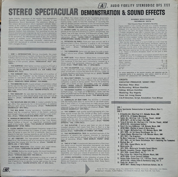 No Artist - Stereo Spectacular Demonstration & Sound Effects - LP