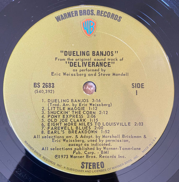 Eric Weissberg And Steve Mandell - Dueling Banjos From The Original Motion Picture Soundtrack Deliverance And Additional Music - LP