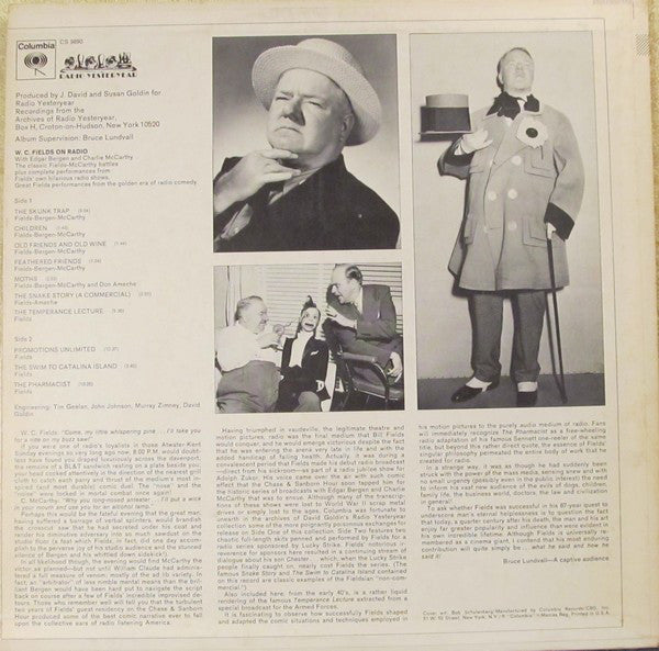 W.C. Fields - W.C. Fields On Radio With Edgar Bergen & Charlie McCarthy - LP