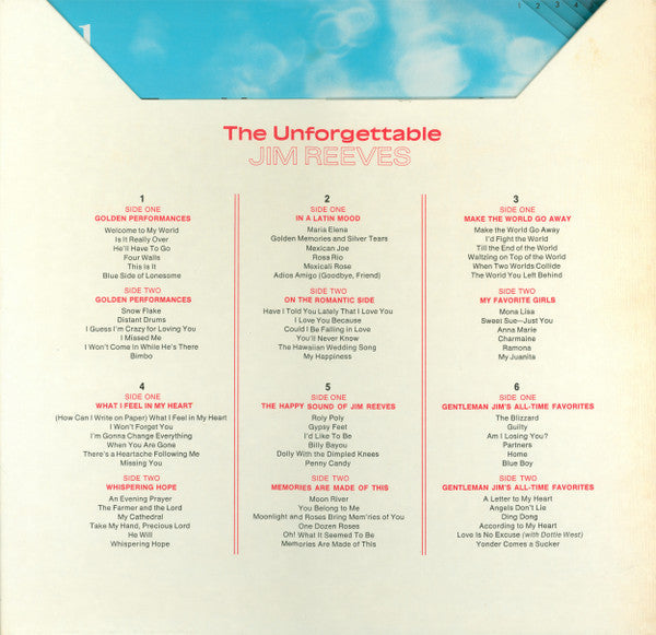 Jim Reeves - The Unforgettable Jim Reeves - LP