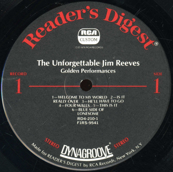 Jim Reeves - The Unforgettable Jim Reeves - LP