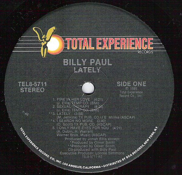 Billy Paul - Lately - LP