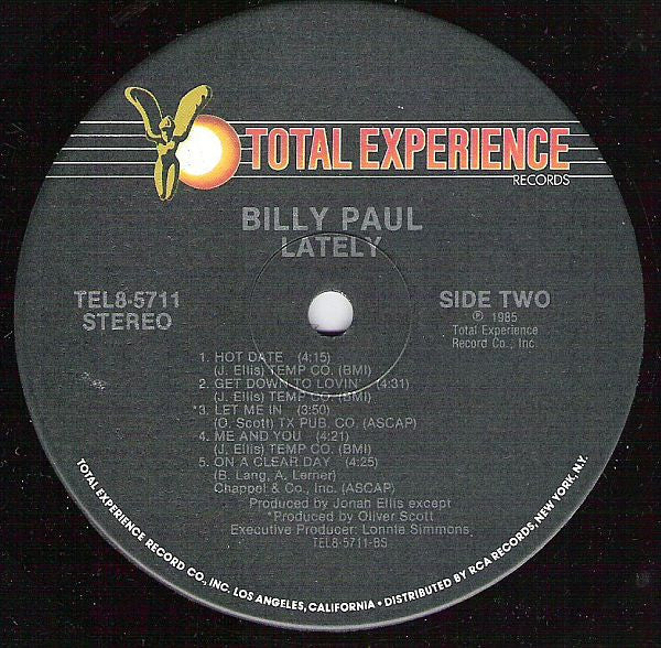 Billy Paul - Lately - LP