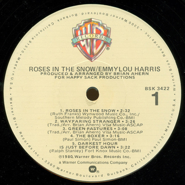 Emmylou Harris - Roses In The Snow - LP