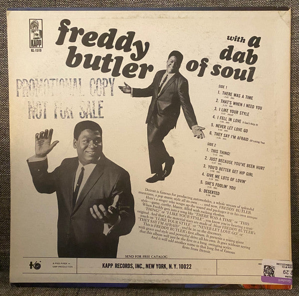 Freddy Butler - With A Dab Of Soul - LP