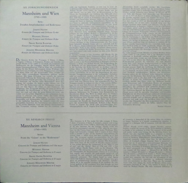 Joseph Haydn / Michael Haydn / Franz Xaver Richter / Johann Melchior Molter, Maurice André, Jost Michaels, Münchener Kammerorchester, Hans Stadlmair - Trompetenkonzerte / Klarinettenkonzert - LP