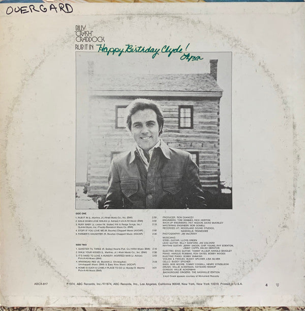 Billy "Crash" Craddock* - Rub It In - LP