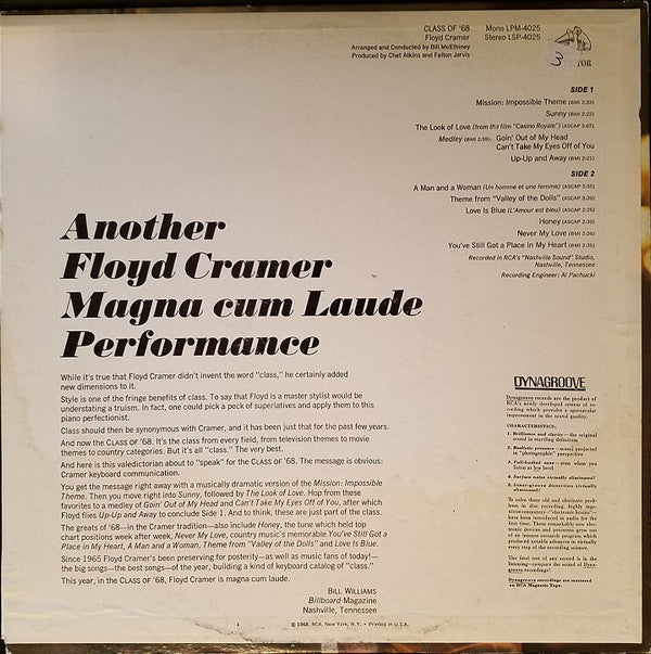 Floyd Cramer - Class Of '68 - LP