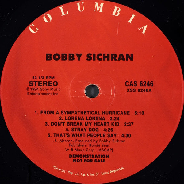 Bobby Sichran - From A Sympathetical Hurricane - LP