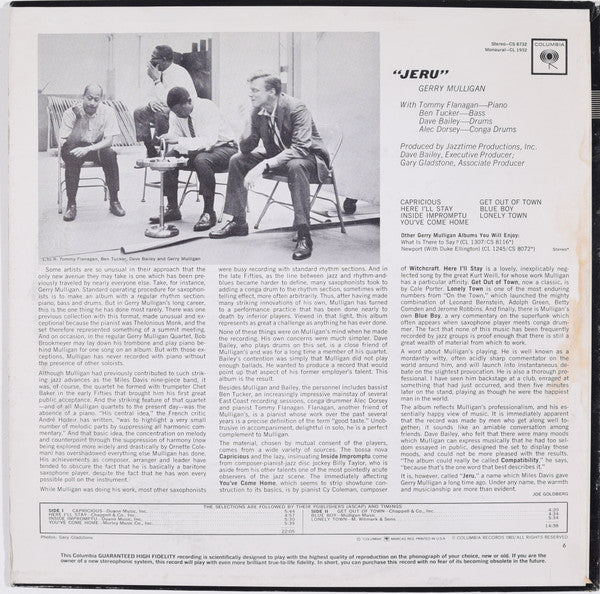 Gerry Mulligan - Jeru - LP