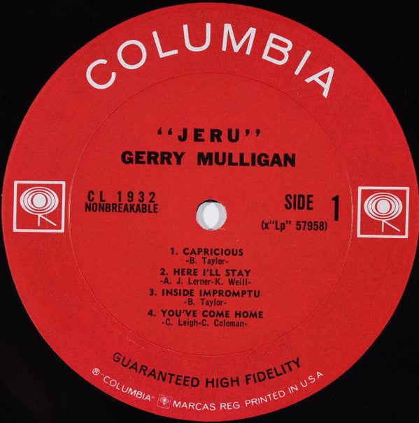 Gerry Mulligan - Jeru - LP