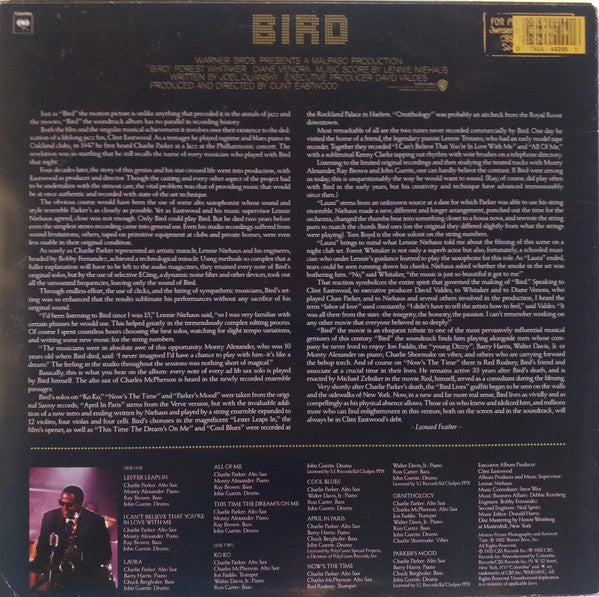 Bird (28) - Bird (Original Motion Picture Soundtrack) - LP