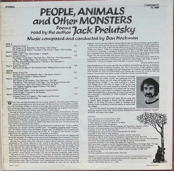 Jack Prelutsky - People, Animals And Other Monsters - LP