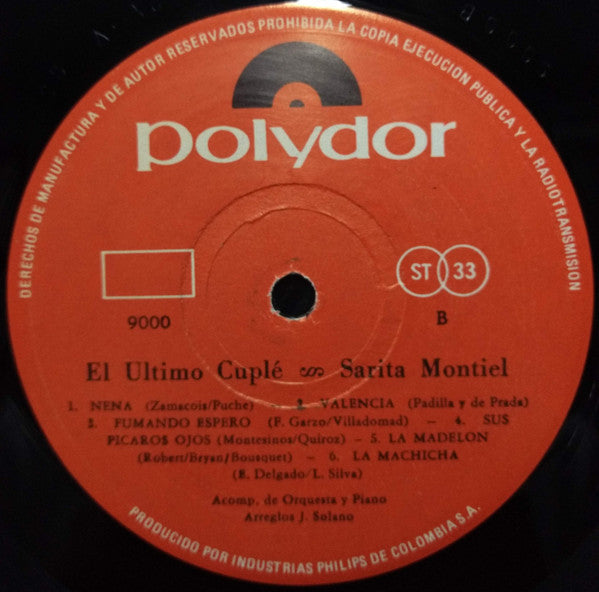 Sara Montiel - Canciones De La Película "El Último Cuplé" - LP