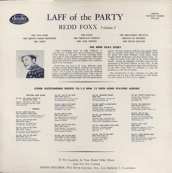 Redd Foxx - The Laff Of The Party (Volume 2) - LP