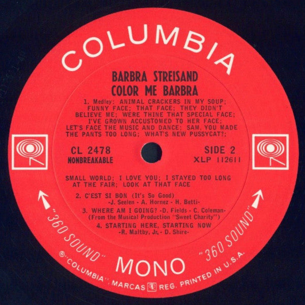 Barbra Streisand - Color Me Barbra - LP