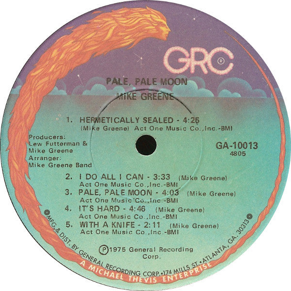 Mike Greene  - Pale, Pale Moon - LP