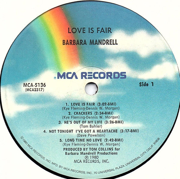 Barbara Mandrell - Love Is Fair - LP