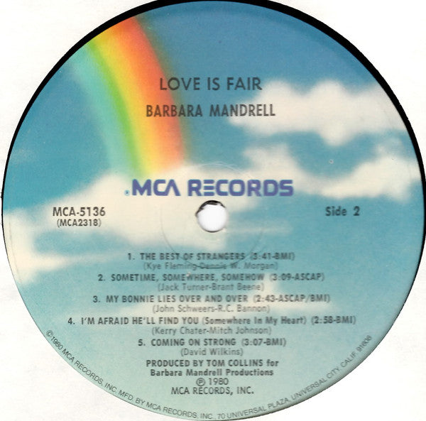 Barbara Mandrell - Love Is Fair - LP