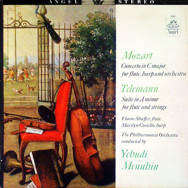 Yehudi Menuhin, The Philharmonia Orchestra*, Elaine Shaffer, Marilyn Costello, Wolfgang Amadeus Mozart - Mozart: Flute & Harp Concerto / Telemann: Suite For Flute & Strings - LP