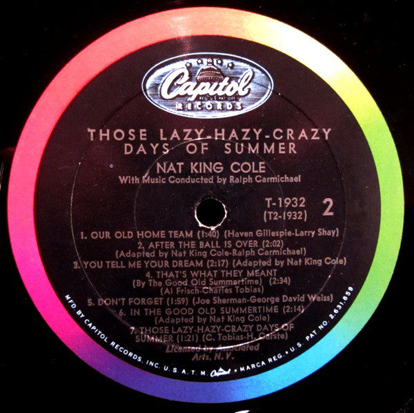 Nat King Cole - Those Lazy-Hazy-Crazy Days Of Summer - LP