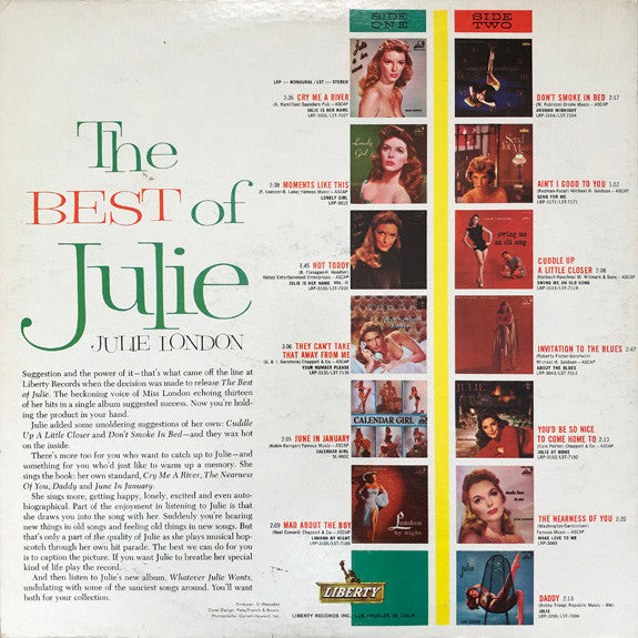 Julie London - The Best Of Julie - LP
