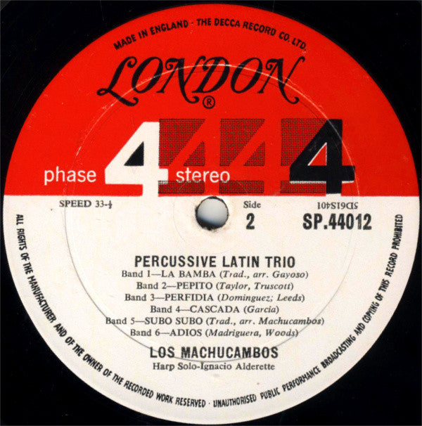 Los Machucambos - Percussive Latin Trio - LP
