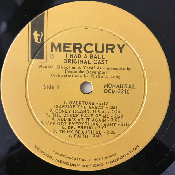 Buddy Hackett - I Had A Ball (Original Broadway Cast Recording) - LP