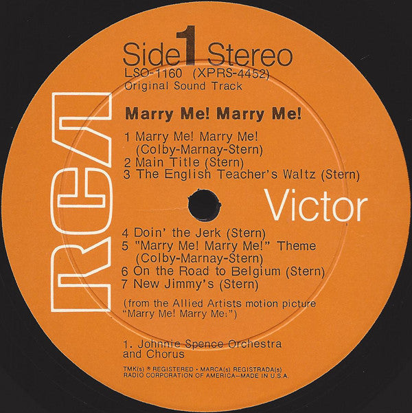 Emil Stern - Marry Me! Marry Me! (Original Soundtrack Recording) - LP