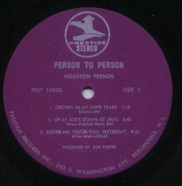 Houston Person - Person To Person! - LP