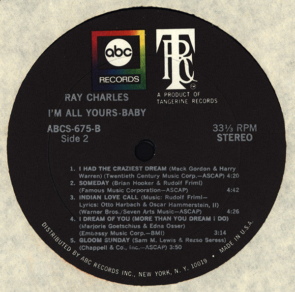 Ray Charles - I'm All Yours-Baby! - LP