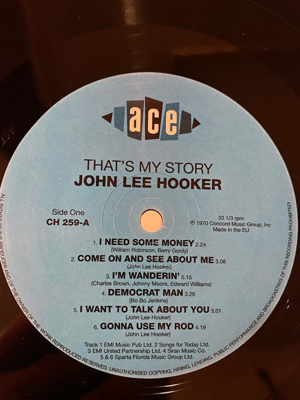 John Lee Hooker - That's My Story John Lee Hooker Sings The Blues - LP