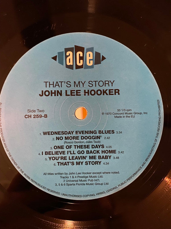John Lee Hooker - That's My Story John Lee Hooker Sings The Blues - LP