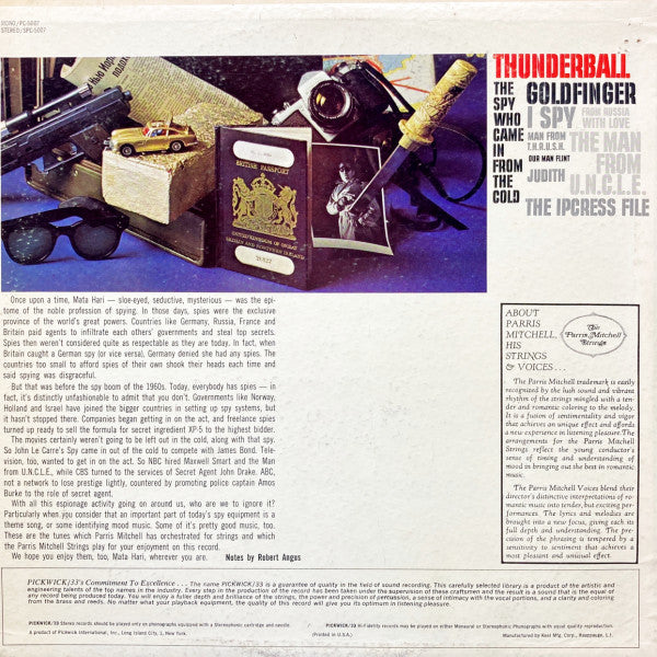 The Parris Mitchell Strings With Brass* - Thunderball - LP