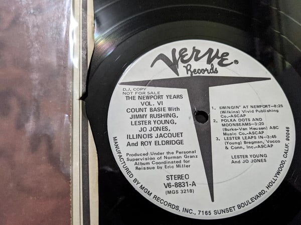 Count Basie, Jimmy Rushing, Lester Young, Illinois Jacquet, Jo Jones, Roy Eldridge - The Newport Years Volume VI - LP