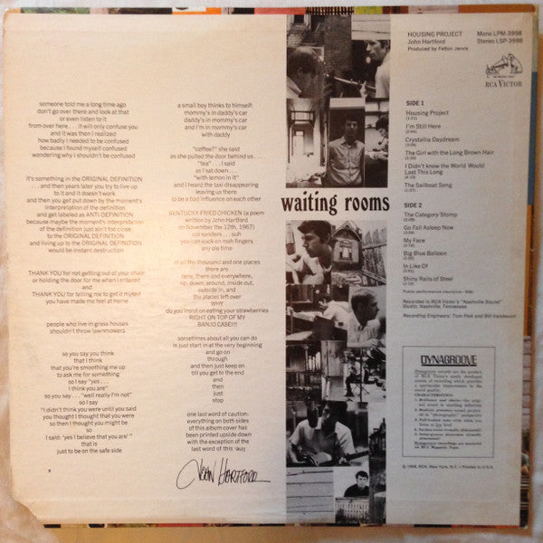 John Hartford - Housing Project - LP
