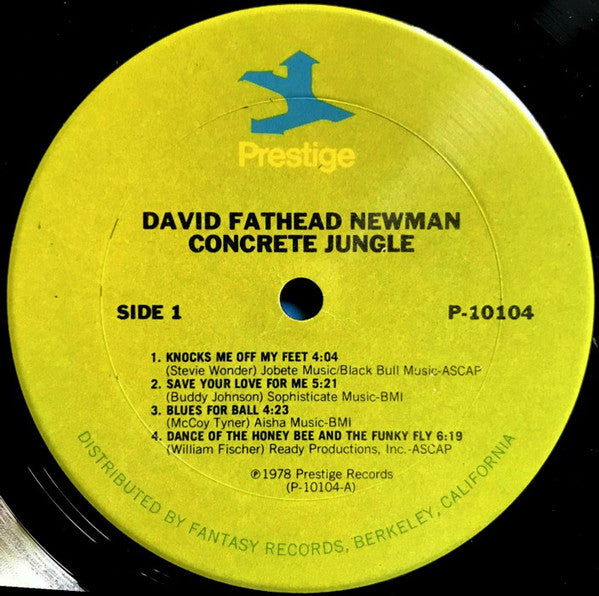 David Fathead Newman* - Concrete Jungle - LP