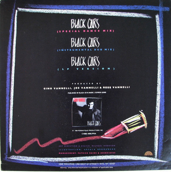 Gino Vannelli - Black Cars (Dance Mix) - LP