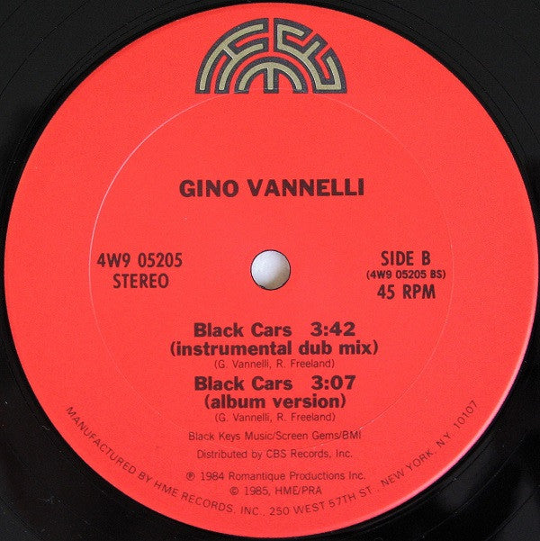 Gino Vannelli - Black Cars (Dance Mix) - LP