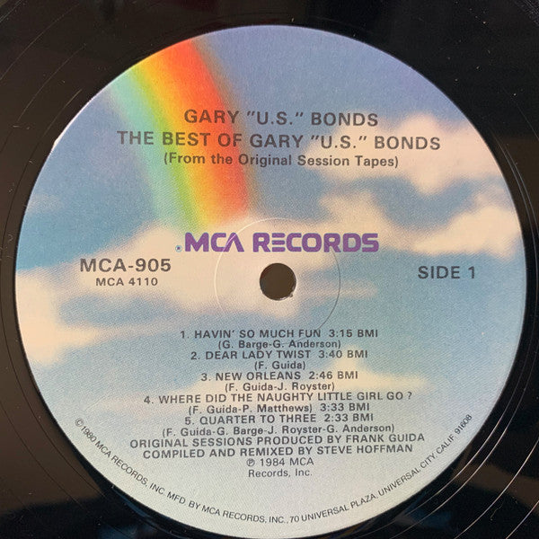 Gary U.S. Bonds - The Best Of Gary U.S. Bonds (From The Original Session Tapes) - LP