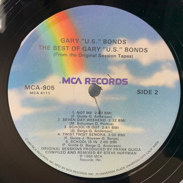 Gary U.S. Bonds - The Best Of Gary U.S. Bonds (From The Original Session Tapes) - LP