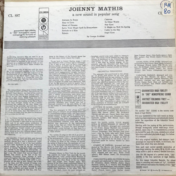 Johnny Mathis - Johnny Mathis - LP
