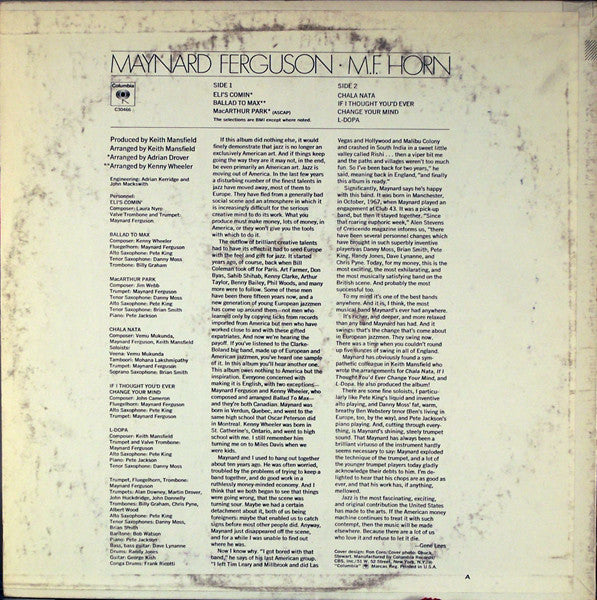 Maynard Ferguson - M.F. Horn - LP