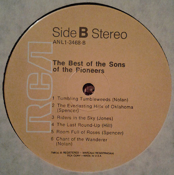 The Sons Of The Pioneers - The Best Of - LP