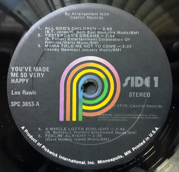 Lou Rawls - You've Made Me So Very Happy - LP