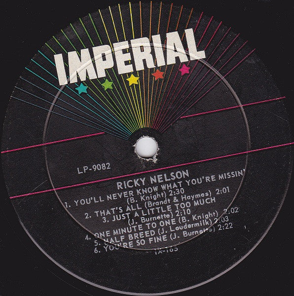 Ricky Nelson  - Songs By Ricky - LP