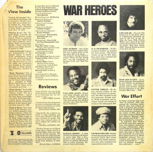 War Featuring Eric Burdon* - Love Is All Around - LP