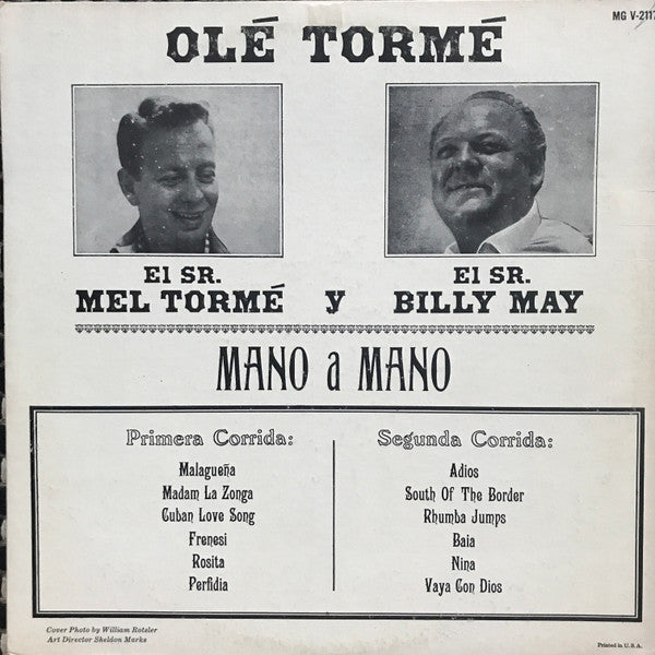 Mel Tormé With Billy May - Olé Tormé - LP